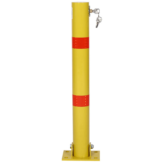 Parking Bollard Pole Barrier With Lock For Car Parking Protection