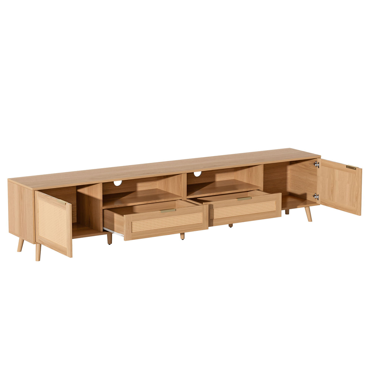 TV Stand, Media Console With Cable Management