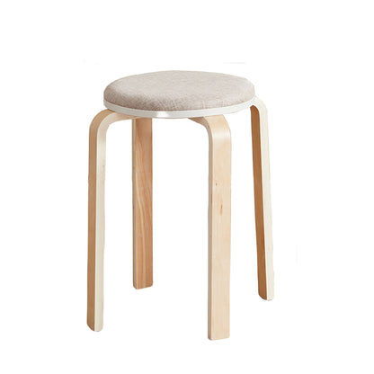 Stackable Round Backless Stools (Set of 4)