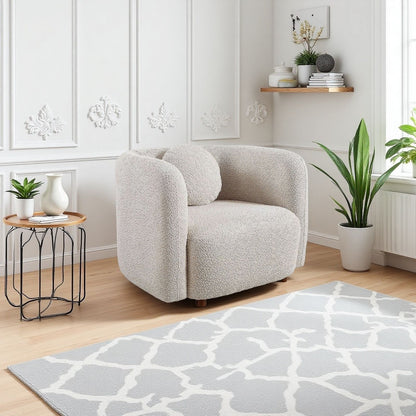 Japandi Style Accent Square Chair