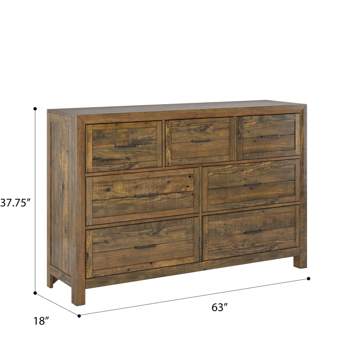 7 Drawer Dresser - Brown