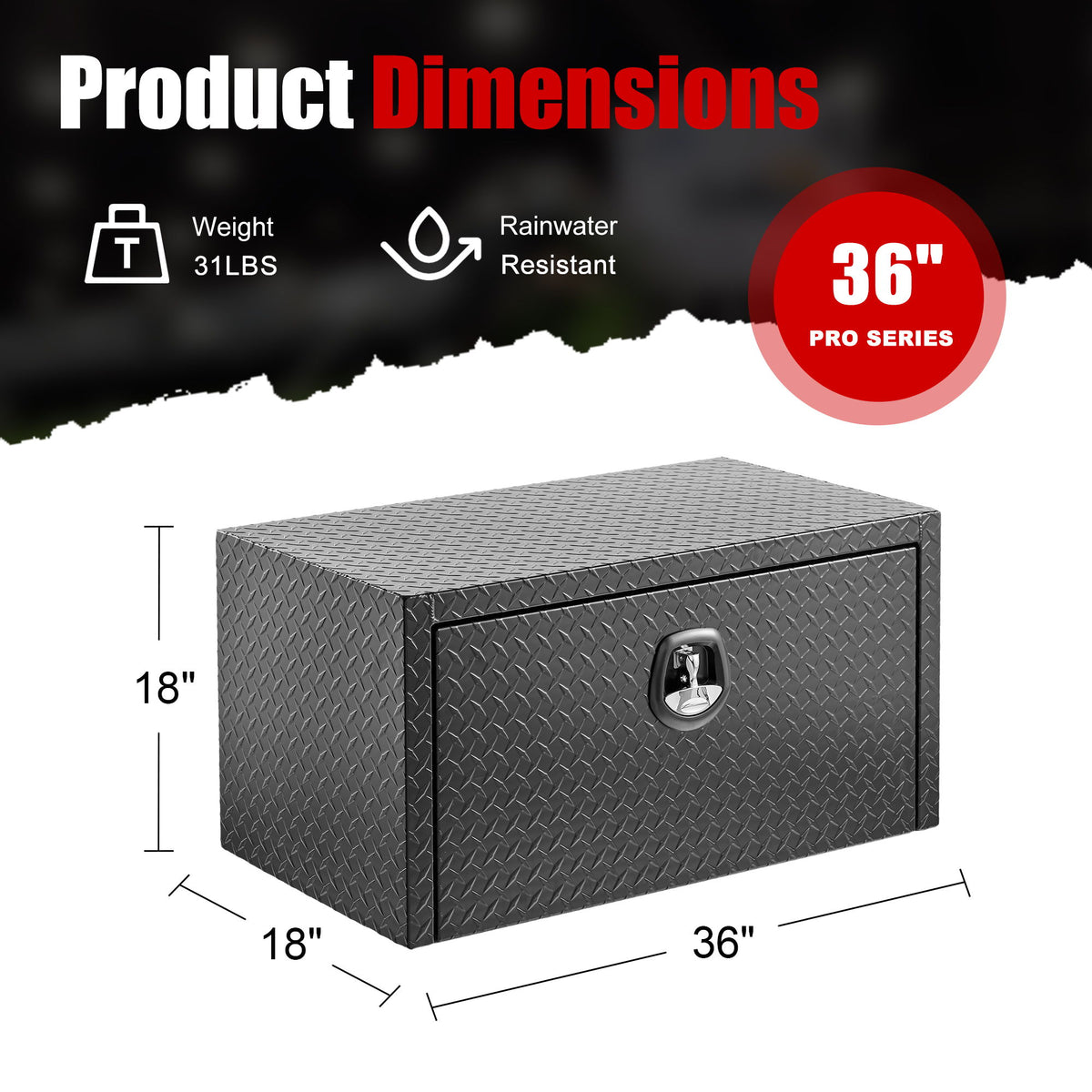 Pro Series - Underbody Truck Tool Box Waterproof Storage Chest