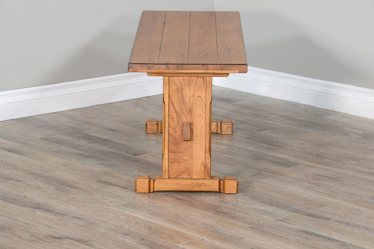 Sedona - Rustic Trestle Dining Bench - Rustic Oak