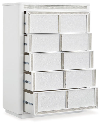 Chalanna - Five Drawer Chest - White