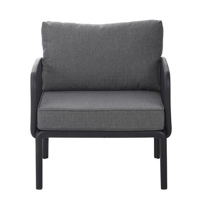 Outdoor Patio Club Chair, Waterproof Thick Cushion Deep Seating