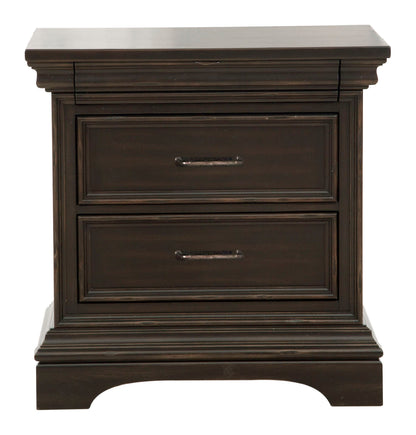 Caldwell - 2 Drawer Nightstand - Smoked Molasses