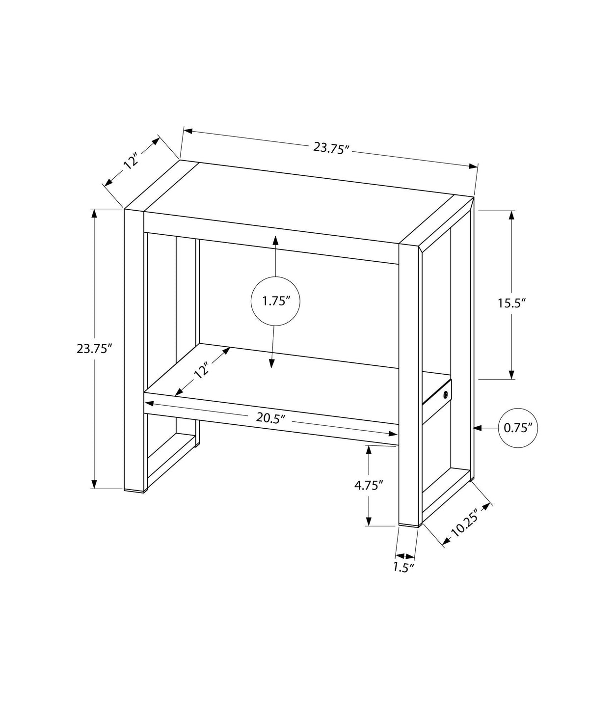 Accent Table, Side Industrial Flexible Placement