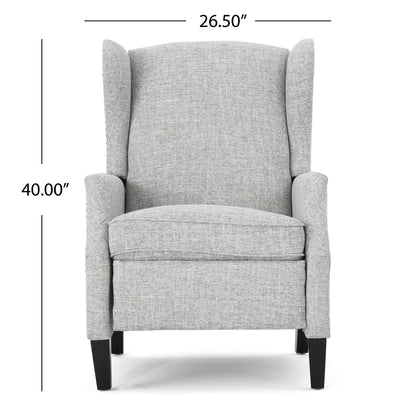 Westeros Wing Back Fabric Upholstered Recliner