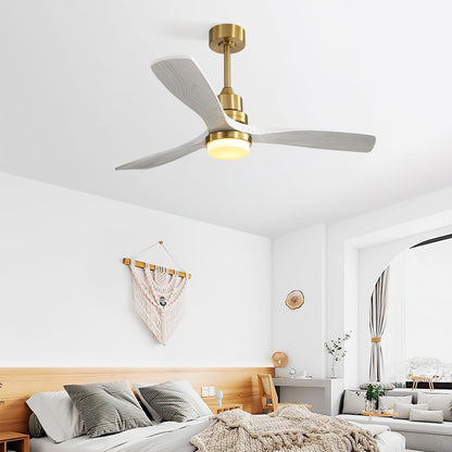 Ceiling Fan With Dimmable LED Light 6 Speed Remote 3 Blade Reversible DC Motor For Bedroom