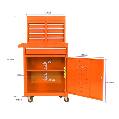 High Capacity Rolling Tool Chest With Wheels And Drawers, Storage Cabinet
