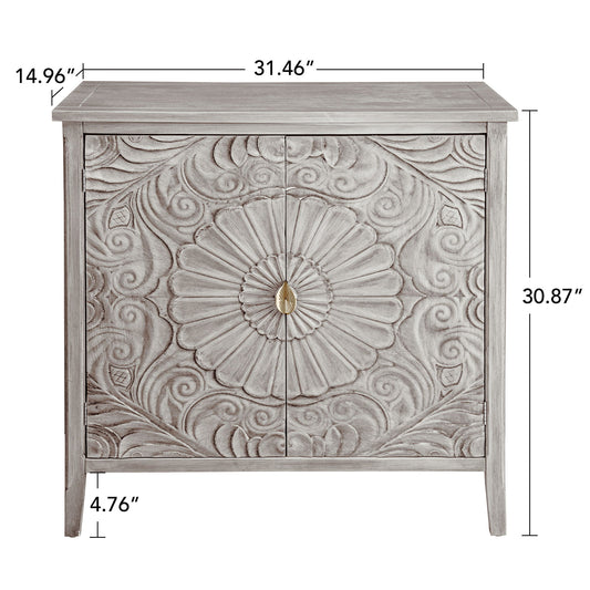 2 Door Cabinet, Suitable For Bedroom - Light Gray