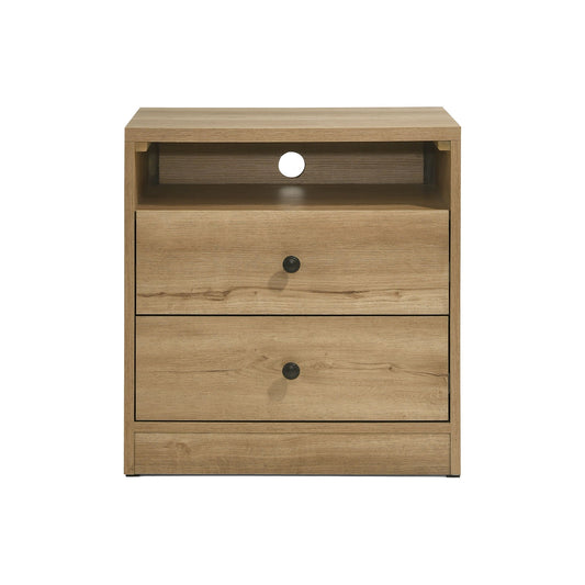 Vega - Nightstand - Natural Oak Melamine