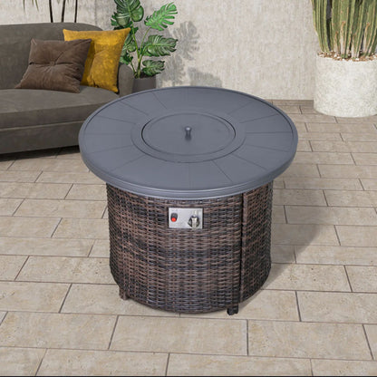 Outdoor Fire Pit Table With Lid