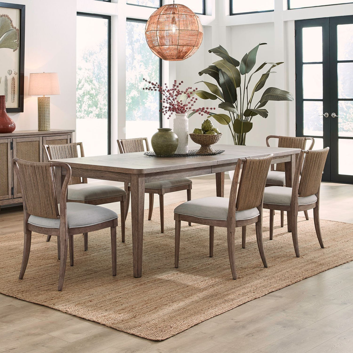 Sheridan Pointe - Alt 7 Piece Rectangular Table Set - Vintage Natural