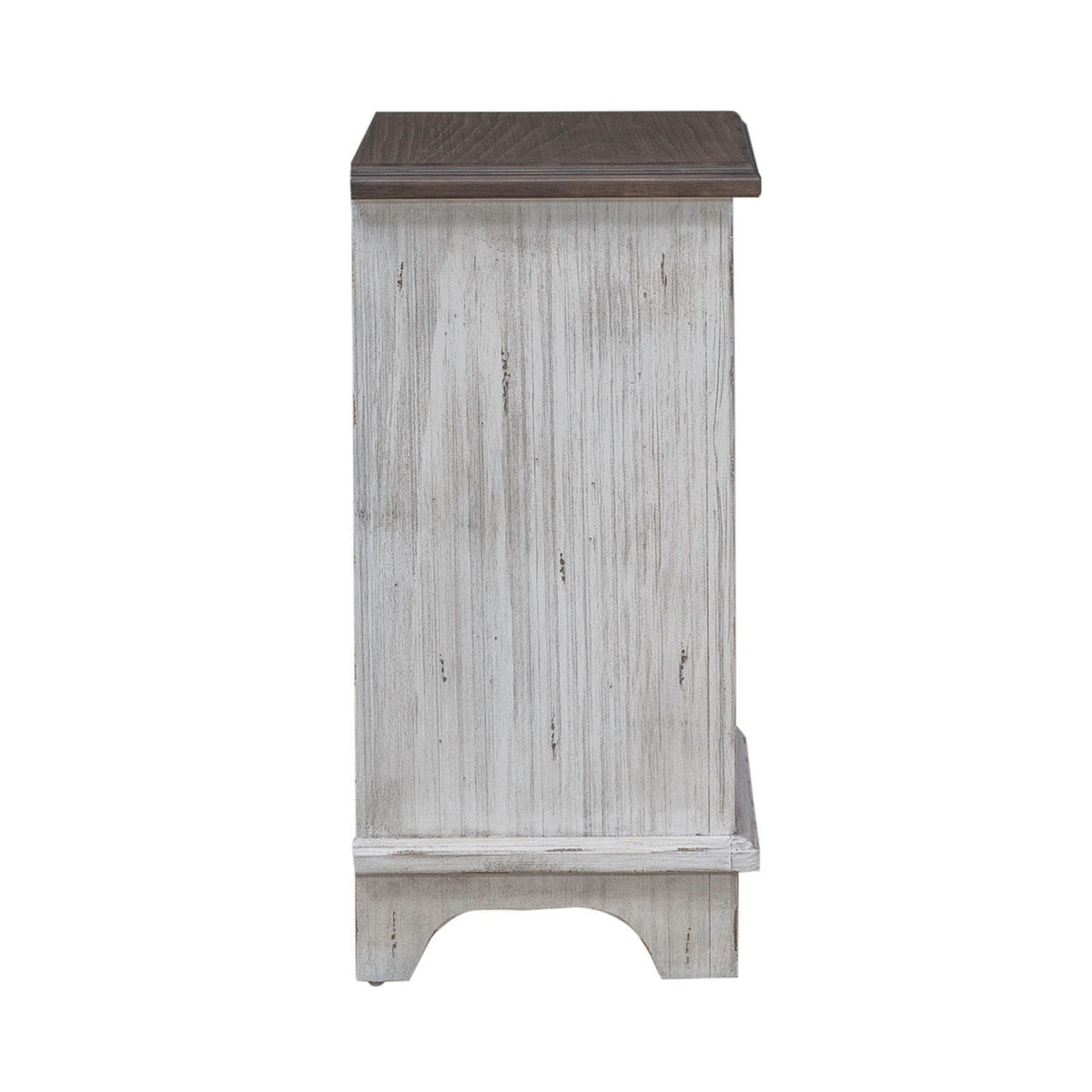 River Place - Left Pier Base - Riverstone White & Tobacco
