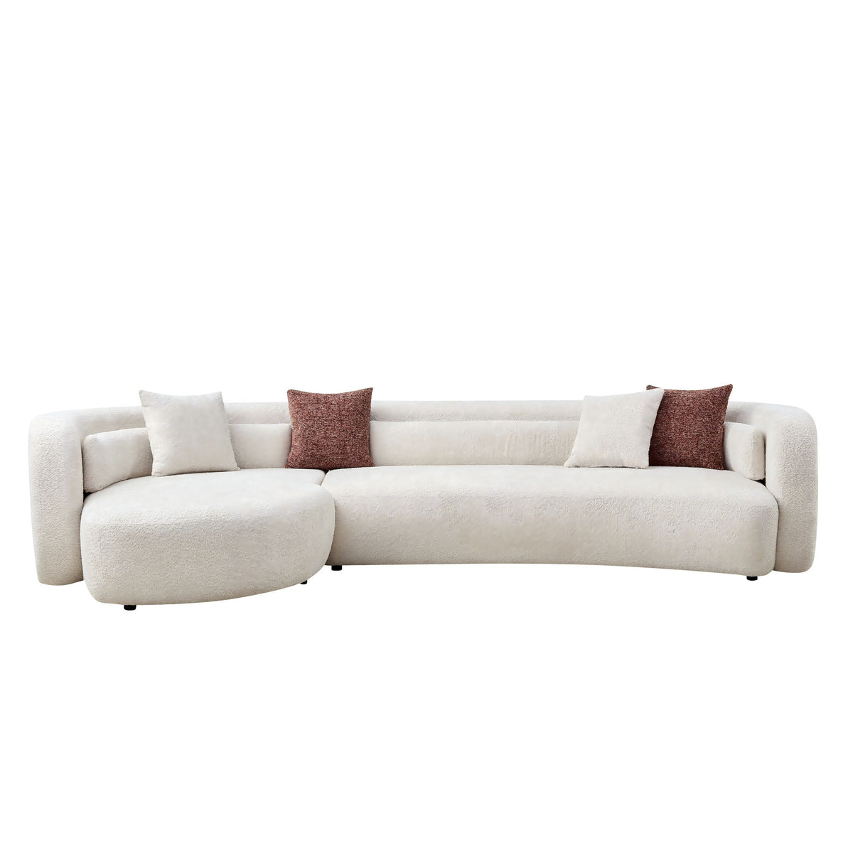 Curved Sectional Sofa, L - Shape Modular Chaise