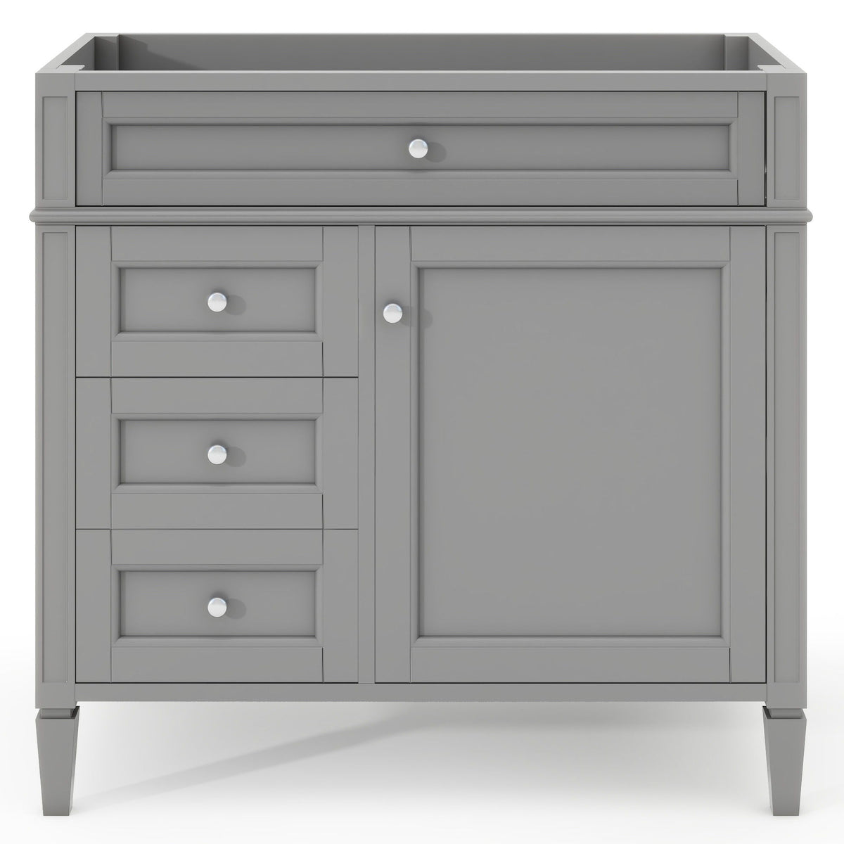Bathroom Vanity With 2 Drawers And Tip-Out Drawer, Storage Cabinet