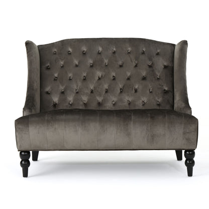 Nurturing - Upholstered Loveseat With Wing Back And Diamond Tufting