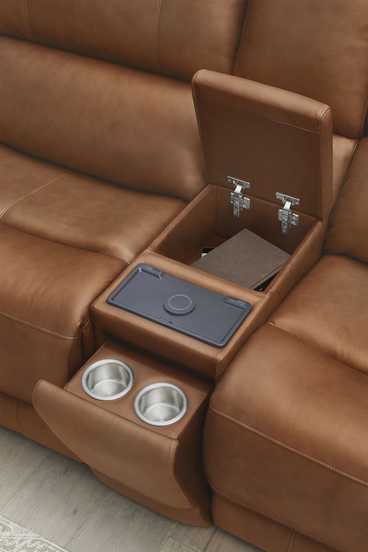 Belmont - Power Zero Gravity Tilt Console Loveseat P3