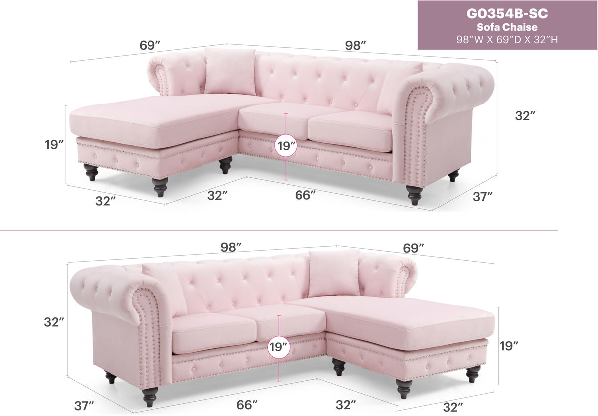 Nola - Luxurious Design Sofa Chaise