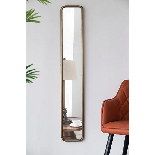 Full Length Mirror With AntiqueMetal Frame, Long Mirror For Hallway Living Room Bedroom Bathroom - Gold