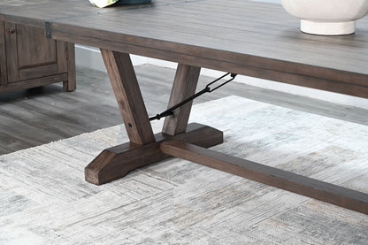 Doe Valley - Yellowstone Dining Table With Extensions With Folding Leaves - Buckskin