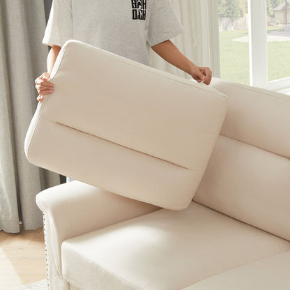 3 Seater Elegant Stationary Sofa
