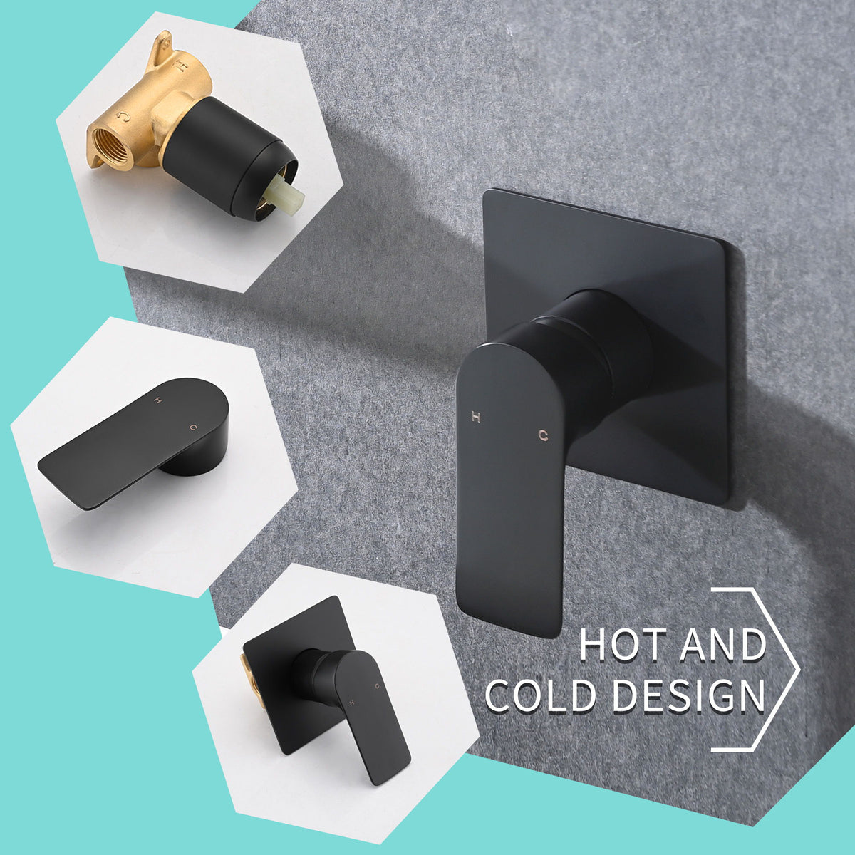 Modern Wall Mount Bathroom Sink Faucet With Waterfall Spout