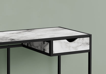 Computer Desk For Home Office, Storage Drawer - White