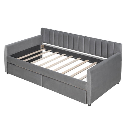 Upholstered Daybed With Slat Support