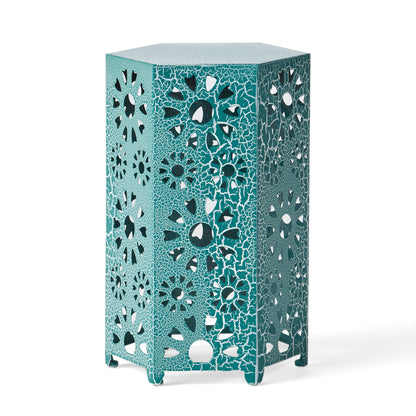 Galore - Side Table With Sunburst Cut Out Design