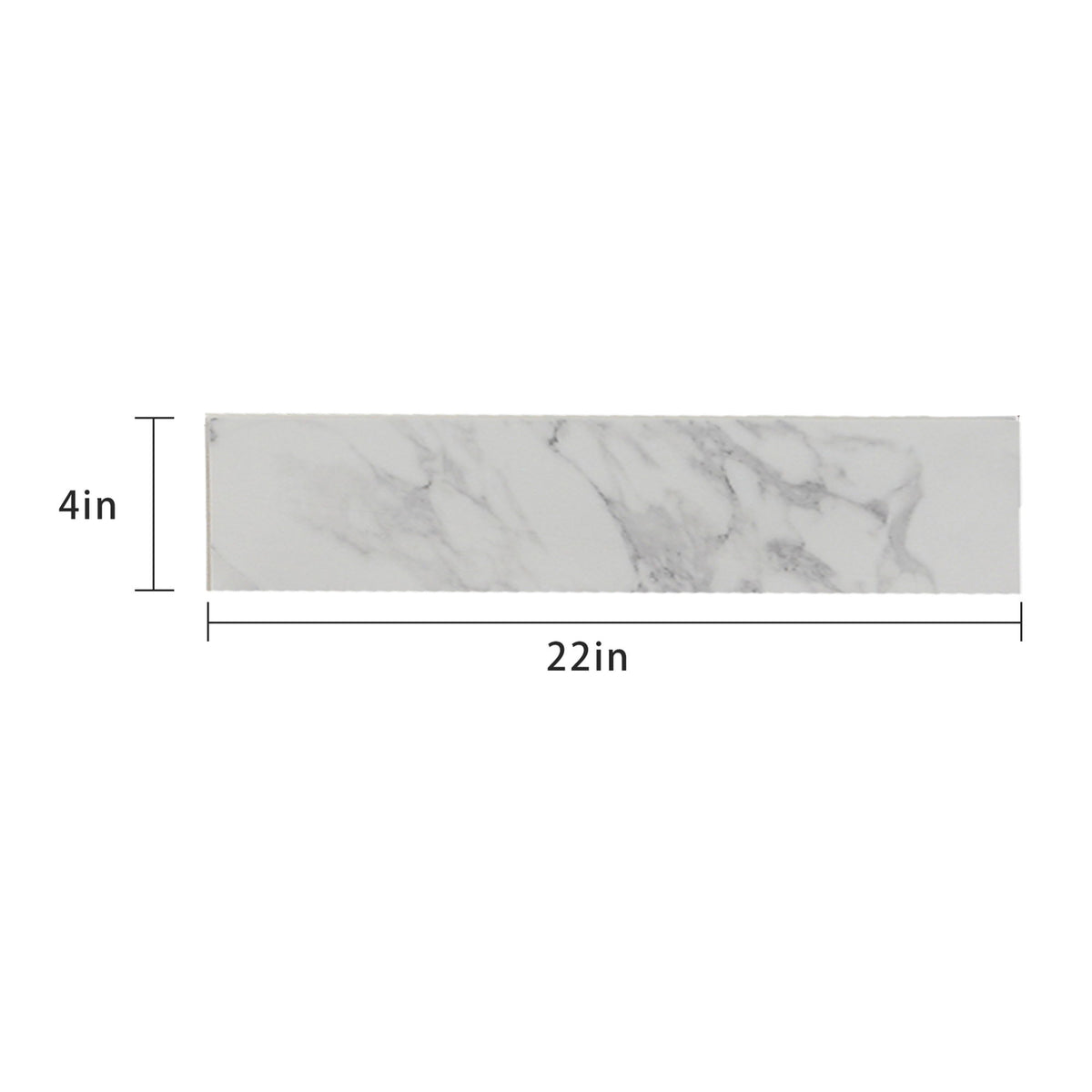 Engineered Marble Stone Bathroom Sink Side Splash - Bianco Carrara Wenato