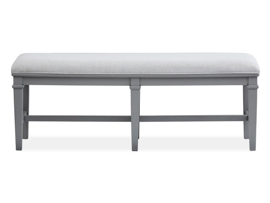 Charleston - Bench With Upholstered Seat - Harbor Gray