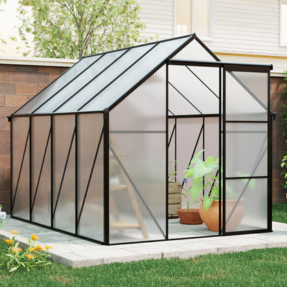 Polycarbonate house Raised Base And Anchor Aluminum Heavy Duty Walk-In houses For Outdoor Backyard In All Season