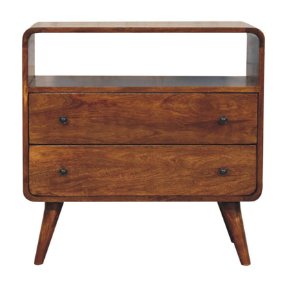 Curved Charm Console - Brown