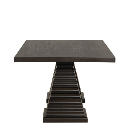 Plateau - 78" Rectangle Dining Table - Top & Base - Rustic Espresso