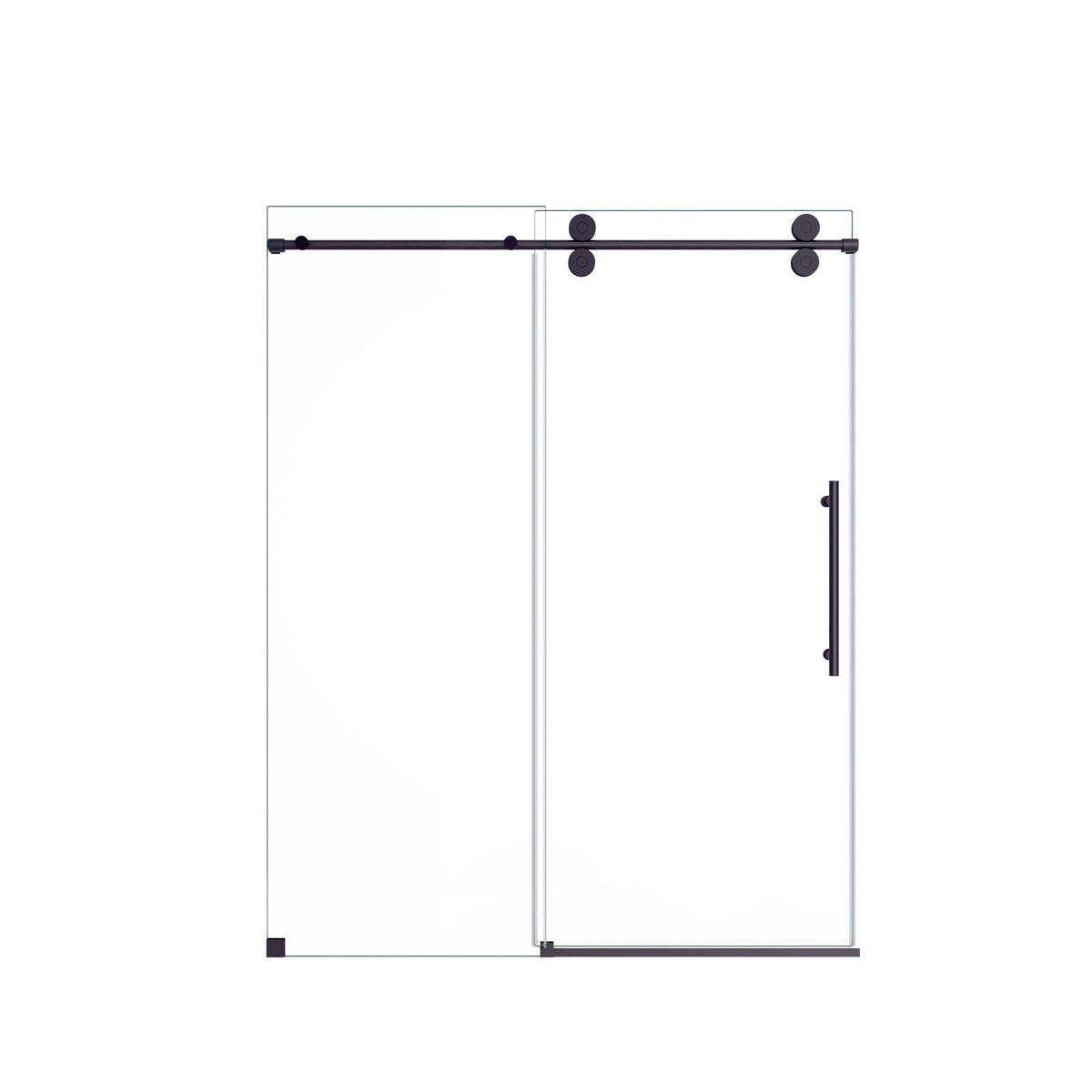 Frameless Single Sliding Shower Door With Clear Tempered Glass