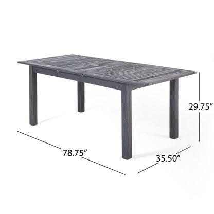 Outdoor Expandable Dining Table With Square Legs