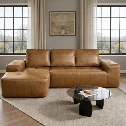 Boneless Modular Sofa For Living Room (Left) - Brown