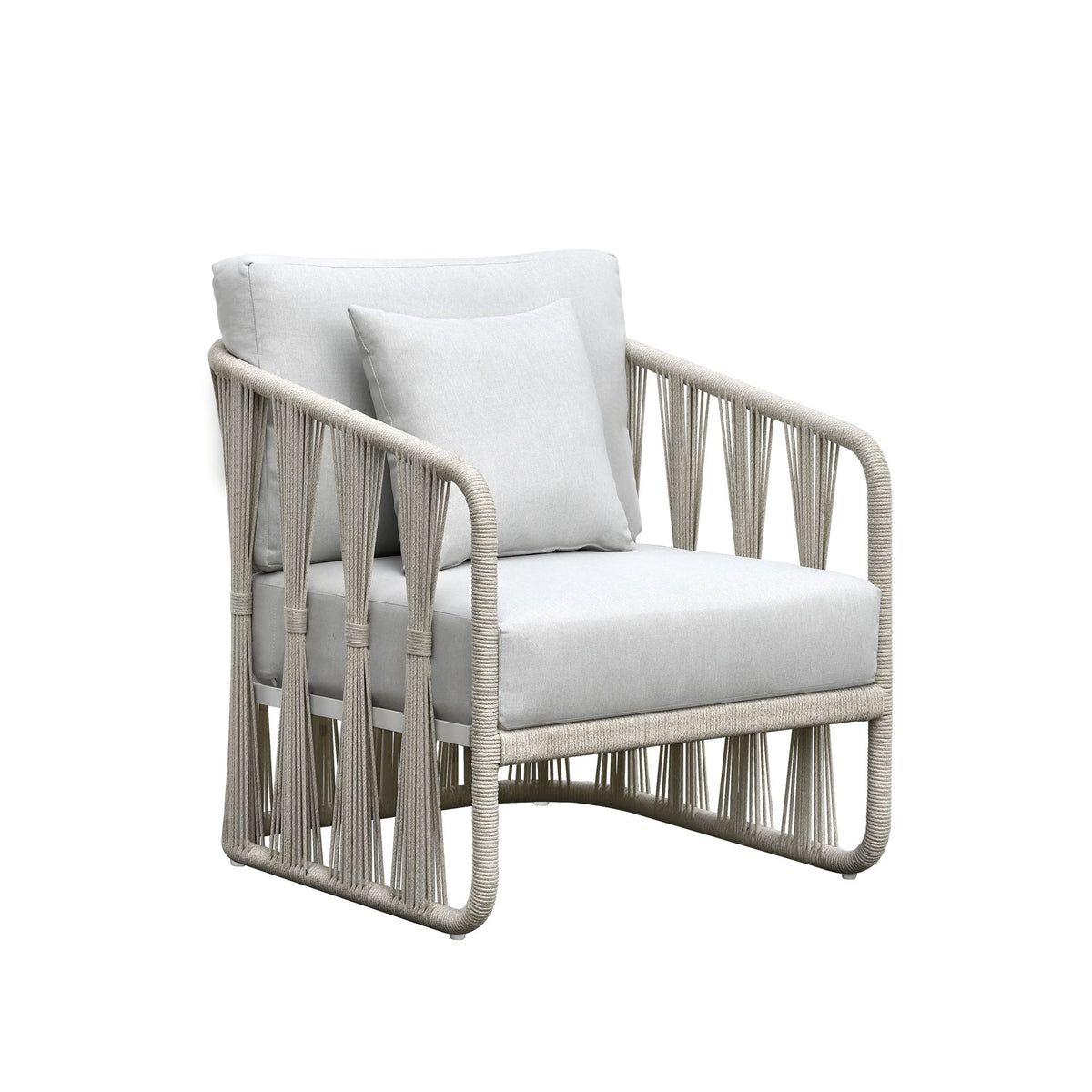 Alexa - Outdoor Seating Chair With Pillow - White