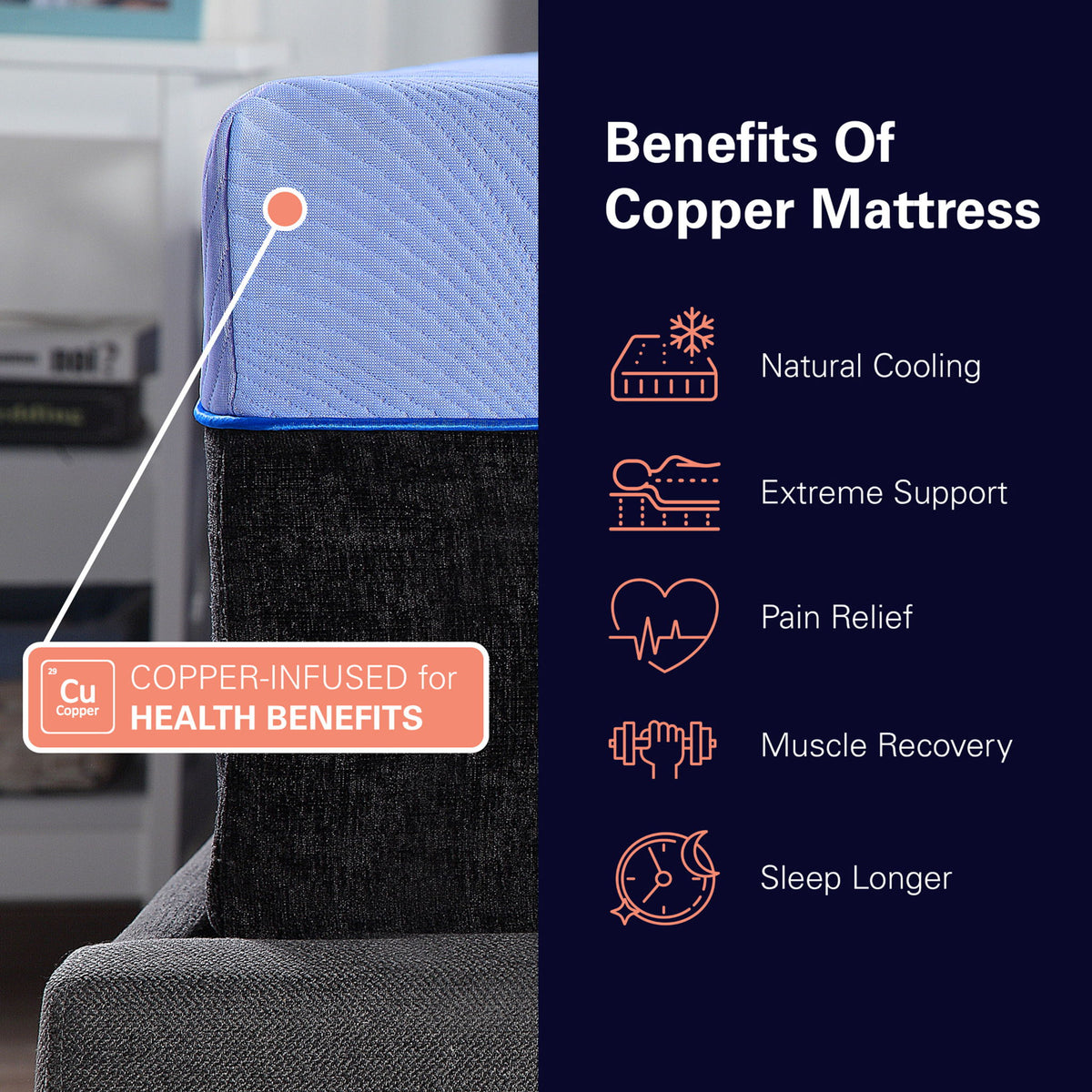 Remedy Sleep - 12" Flex Head Hybrid 5-Layer Memory Foam And Coil Adult Mattress