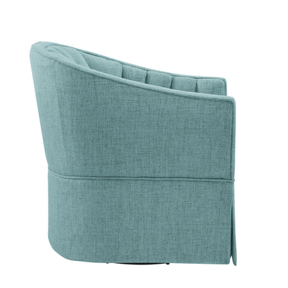 Solitude - Skirted Swivel Accent Chair With Hemp Like