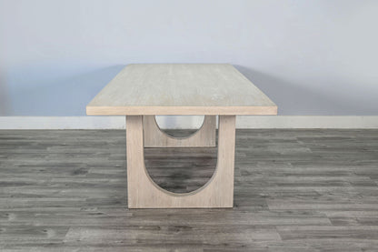 Liz - Arched Leg Dining Table - Bergen Oak