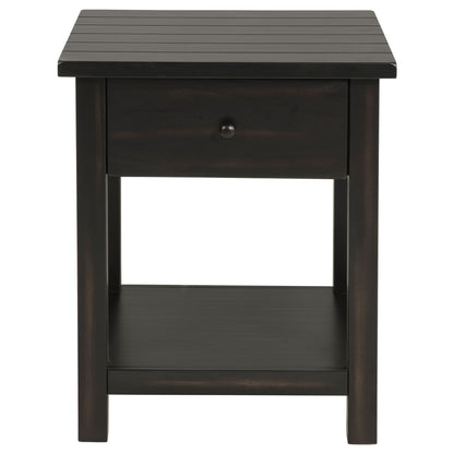Castleton - 1 Drawer Wood End Table With Shelf