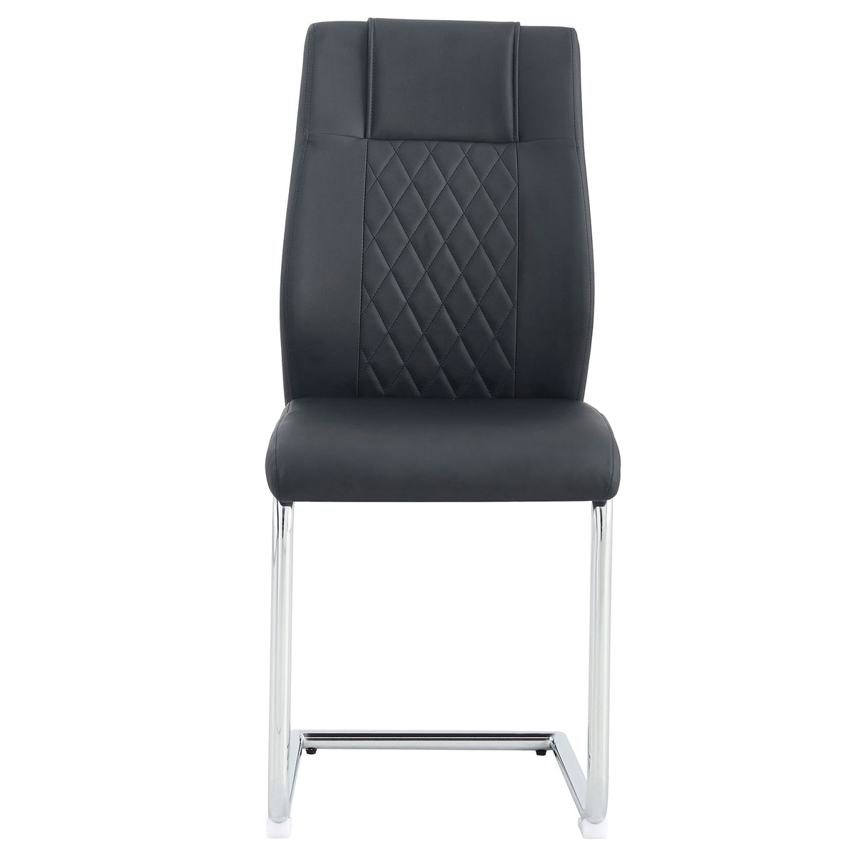 Modern Dining Chairs With Padded Seat, Metal Legs