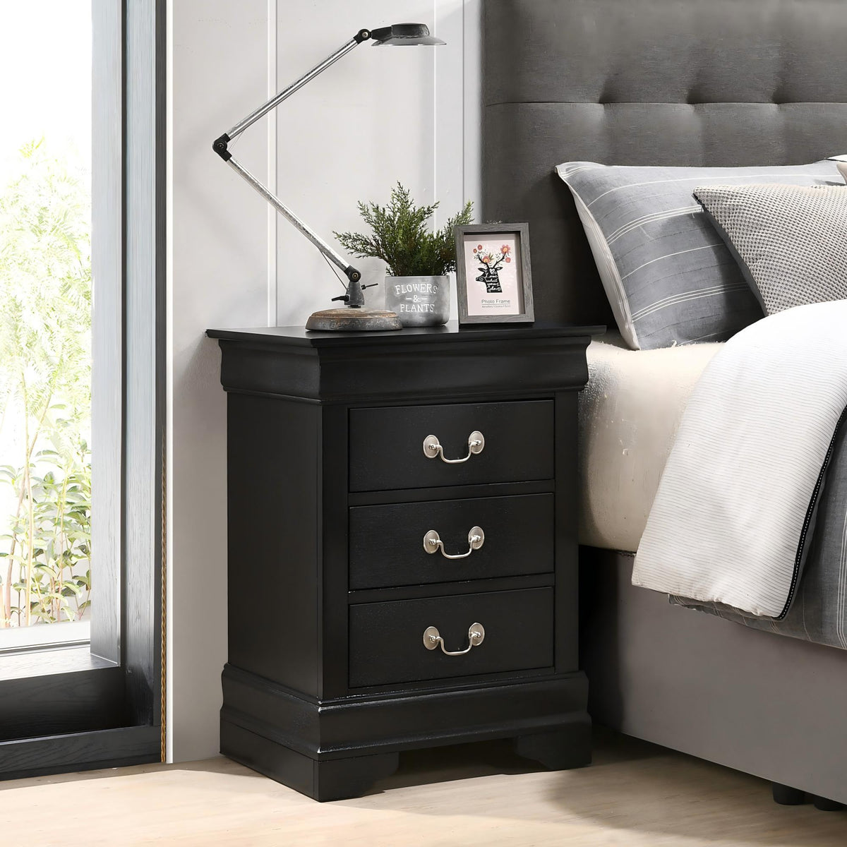 Louis Phillipe - Nightstand - Wood