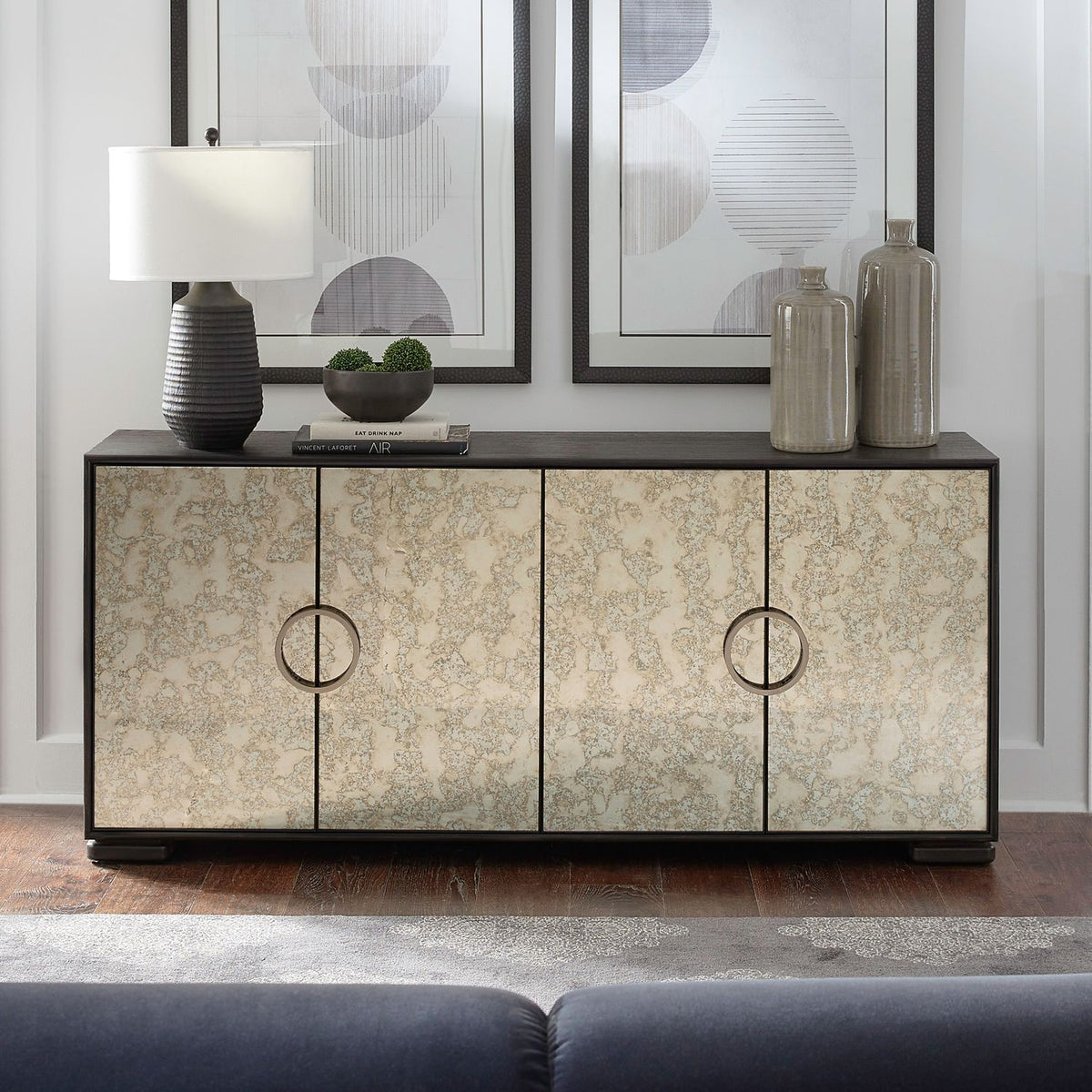 Barlowe - 4 Door Accent Cabinet - Cappuccino