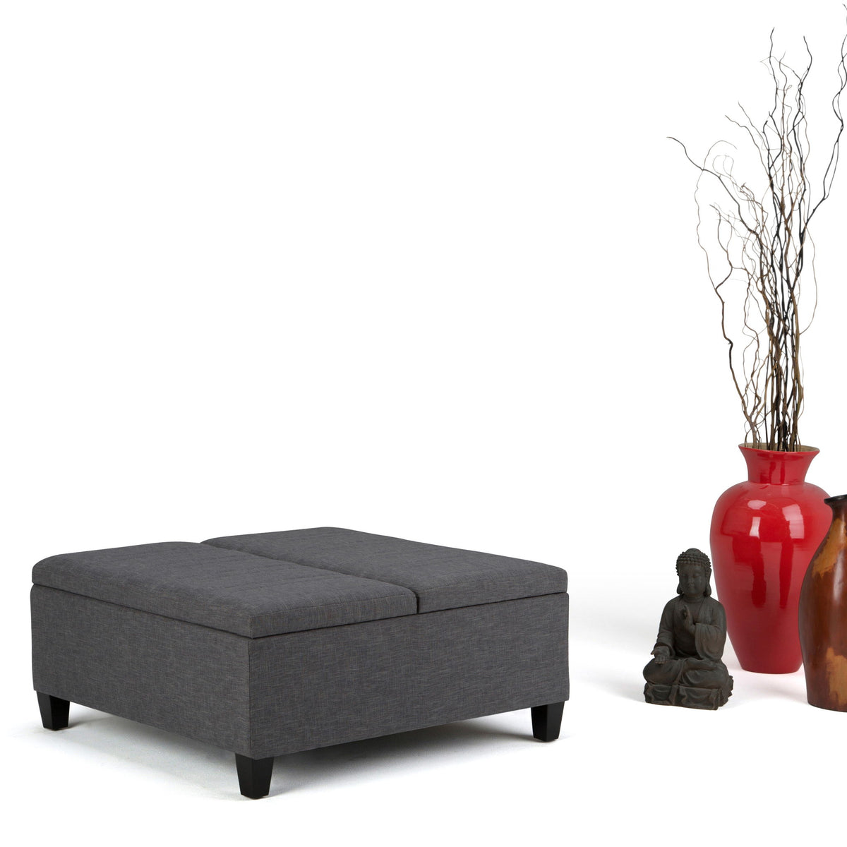 Ellis - Coffee Table Storage Ottoman Contemporary Design