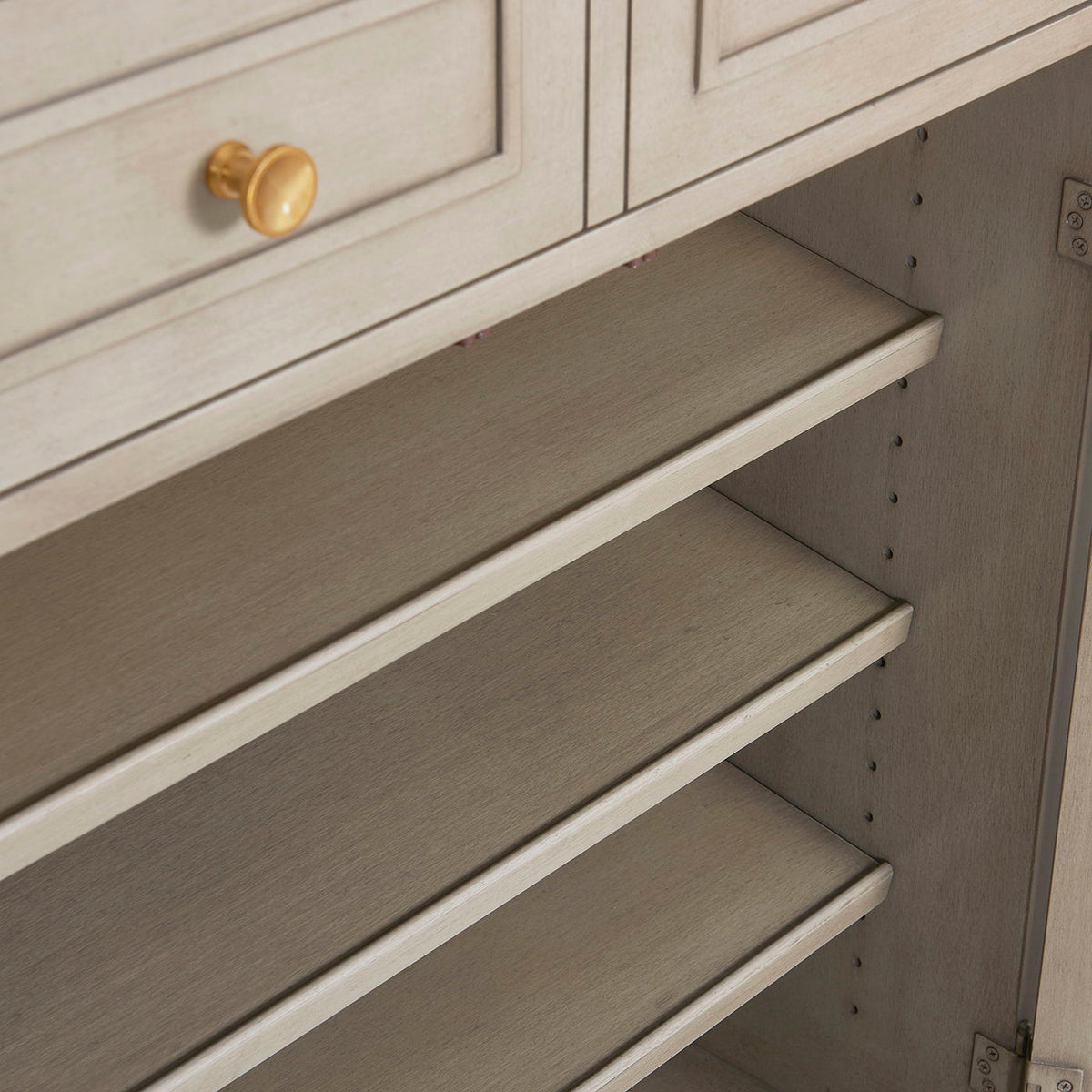 Dauphin - Handpainted Entryway Storage Cabinet - Gray