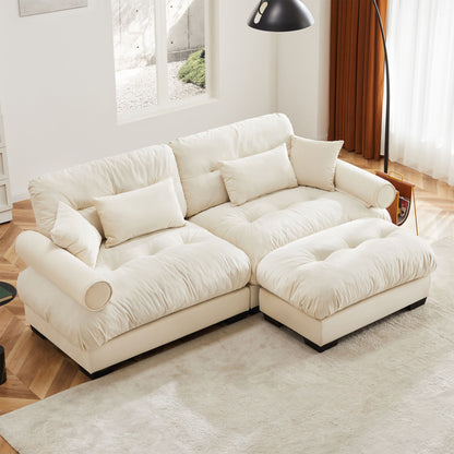 Super Comfort Oversized Modular Sectional Sofa With Movable Ottoman